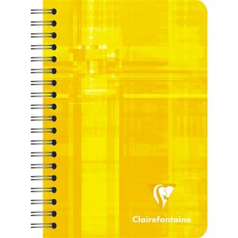 Caiet cu spira Clairefonatine, A6, 90 file, velin, Galben
