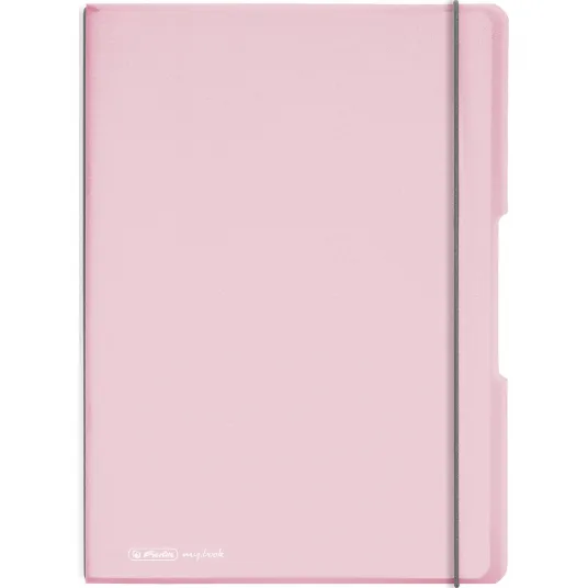 Caiet Herlitz MyBook Flex, A 4, 2x40file, dictando si matematica, coperta PP, transparent