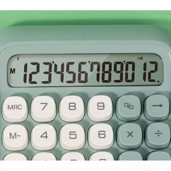 Calculator 12 dig Retro M36 verde Deli