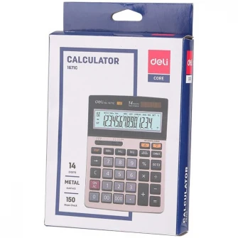 Calculator de birou Deli 1671C, 14 digiti