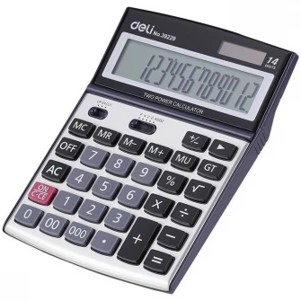 Calculator de birou Deli 39229, metal, 14 digiti