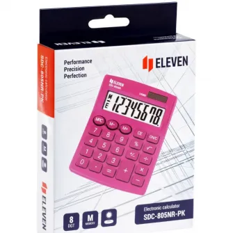Calculator de birou Eleven, SDC-805, 8 digiti, roz
