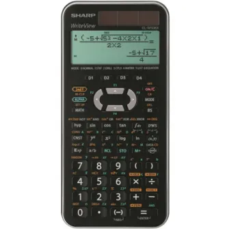 Calculator stiintific SHARP 16 digits, 640 functiuni, dual power,EL-W506XSL-negru