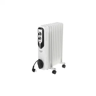 Calorifer electric cu ulei Adler, 9 elementi, 2000W, termostat reglabil