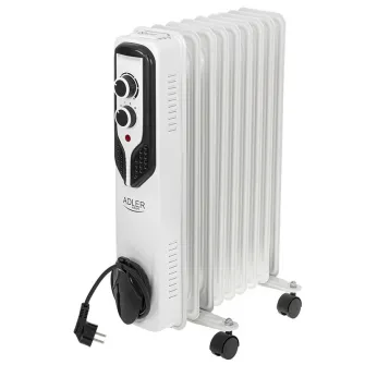 Calorifer electric cu ulei Adler, 9 elementi, 2000W, termostat reglabil
