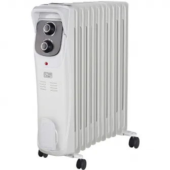 Calorifer electric cu ulei Star-Light YOH11G, 2500 W, 11 elementi 145 x 582 mm, 5 canale ulei, 3 trepte de putere, Termostat reglabil, Indicator luminos, Gri