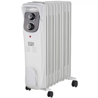 Calorifer electric cu ulei Star-Light YOH9, 2000 W, 9 elementi, 3 trepte de putere, Termostat siguranta, Termostat reglabil, 5 canale ulei, Indicator luminos, Gri