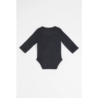CALVIN KLEIN, Body din amestec de bumbac cu logo, Alb, Negru, 62 CM
