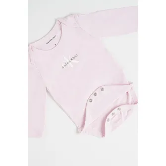 CALVIN KLEIN, Body din amestec de bumbac cu logo, Roz pal, 68 CM