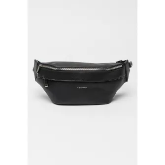 CALVIN KLEIN, Borseta de piele ecologica, Negru