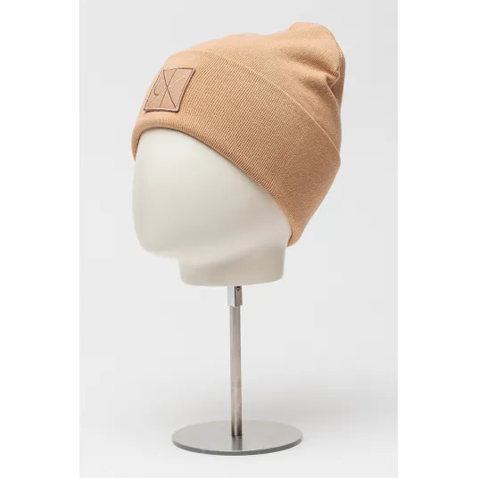 CALVIN KLEIN, Caciula cu logo brodat, Camel