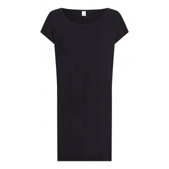 CALVIN KLEIN, Camasa de noapte uni din amestec de modal, Negru, XS