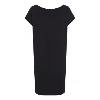 CALVIN KLEIN, Camasa de noapte uni din amestec de modal, Negru, XS