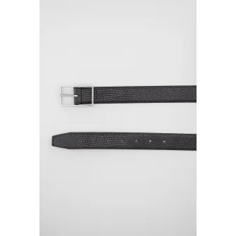 CALVIN KLEIN, Curea din piele, Negru, Maro, 100