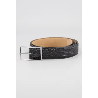CALVIN KLEIN, Curea din piele, Negru, Maro, 105