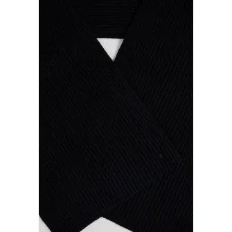 CALVIN KLEIN, Fular uni din amestec de lana, Negru
