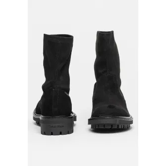 CALVIN KLEIN, Ghete din piele intoarsa cu model soseta, Negru, 39