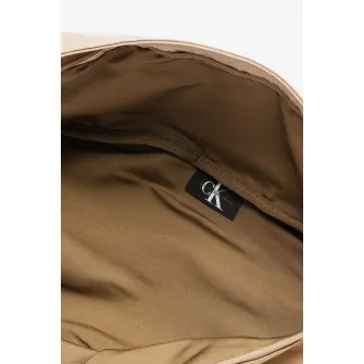 CALVIN KLEIN JEANS, Borseta din material textil cu fermoar, Maro nisip
