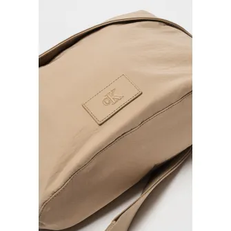 CALVIN KLEIN JEANS, Borseta din material textil cu fermoar, Maro nisip