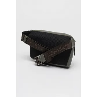 CALVIN KLEIN JEANS, Borseta din piele ecologica Young Interesting, Gri inchis