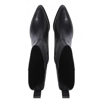 CALVIN KLEIN JEANS, Cizme western de piele, Negru, 37