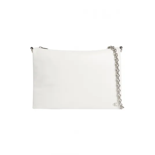CALVIN KLEIN JEANS, Geanta cu bareta lant Micro Mono, Alb
