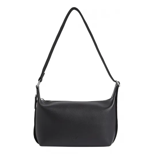 Calvin Klein Jeans, Geanta de piele ecologica cu bareta de umar, Negru