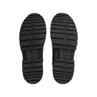 CALVIN KLEIN JEANS, Ghete de piele cu cusaturi evidentiate, Negru, 40