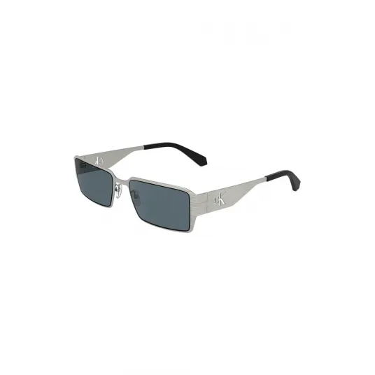CALVIN KLEIN JEANS, Ochelari de soare dreptunghiulari cu model unisex, Negru, Alb murdar, 56-19-140