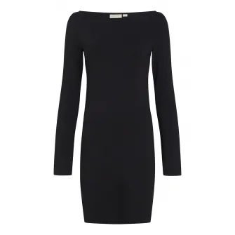 CALVIN KLEIN JEANS, Rochie cambrata cu decolteu barcuta, Negru, XS