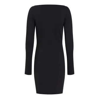 CALVIN KLEIN JEANS, Rochie cambrata cu decolteu barcuta, Negru, XS