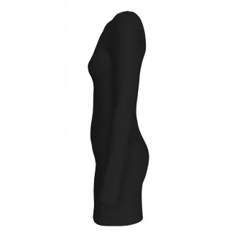 CALVIN KLEIN JEANS, Rochie cambrata cu decolteu barcuta, Negru, XS