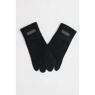 CALVIN KLEIN, Manusi tricotate din amestec de lana cu logo, Negru