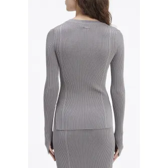 CALVIN KLEIN, Pulover cu decupaje, Gri inchis, S