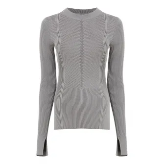 CALVIN KLEIN, Pulover cu decupaje, Gri inchis, S