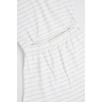 CALVIN KLEIN, Rochie evazata cu model in dungi, Alb fildes, Lila, 170 CM