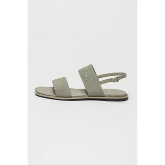 CALVIN KLEIN, Sandale cu logo, Verde prafuit, 40