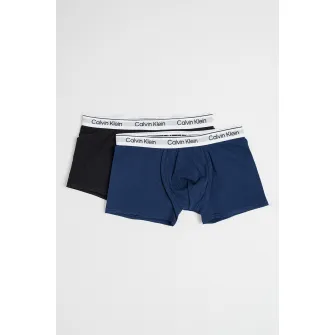 CALVIN KLEIN, Set de boxeri cu banda logo in talie - 2 Perechi, Negru, Bleumarin, 152-164 CM