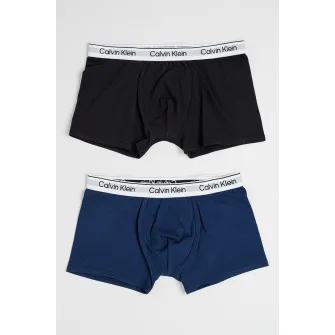 CALVIN KLEIN, Set de boxeri cu banda logo in talie - 2 Perechi, Negru, Bleumarin, 152-164 CM