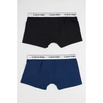 CALVIN KLEIN, Set de boxeri cu banda logo in talie - 2 Perechi, Negru, Bleumarin, 152-164 CM