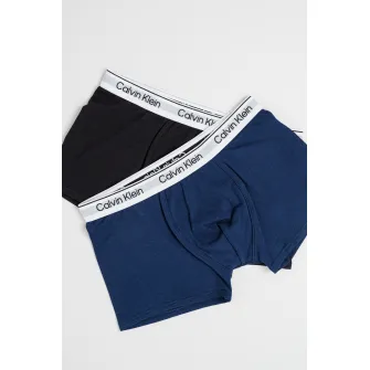 CALVIN KLEIN, Set de boxeri cu banda logo in talie - 2 Perechi, Negru, Bleumarin, 152-164 CM