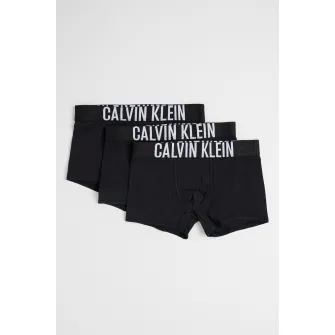 CALVIN KLEIN, Set de boxeri cu logo supradimensionat - 3 Perechi, Negru, 128-140 CM