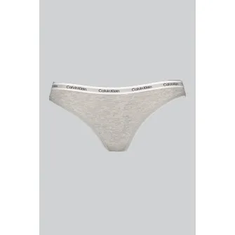 CALVIN KLEIN, Set de chiloti cu banda logo in talie - 3 perechi, Negru, Alb, Gri melange, L