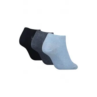 CALVIN KLEIN, Set de sosete pana la glezna - 3 perechi, Gri inchis melange, Albastru deschis melange, One Size