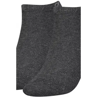 CALVIN KLEIN, Set de sosete pana la glezna cu logo - 2 perechi, Gri antracit, One Size