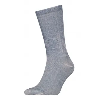 CALVIN KLEIN, Sosete lungi cu imprimeu logo, Albastru prafuit, One Size