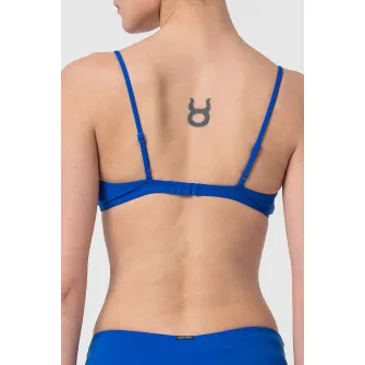 CALVIN KLEIN, Sutien triunghiular de baie, Albastru royal, S