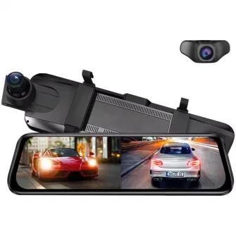 Camera auto de bord AZDOME AR09 2K+FHD, WiFi, Night Vision, 150°, ecran 9.66