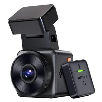 Camera auto de bord Vantrue E1, WiFi 2.7K 1440P HDR/60fps, telecomanda control vocal, Night Vision 160°, ecran 1.54