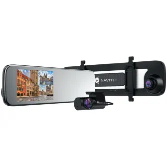 Автомобильный видеорегистратор Navitel MR450 GPS камера с ночным видением, FullHD, фиксированная на зеркале заднего вида, экран 5.5, обзорность 160 градусов передняя камера и 100 градусов задняя камера, G-сенсор, автозапуск